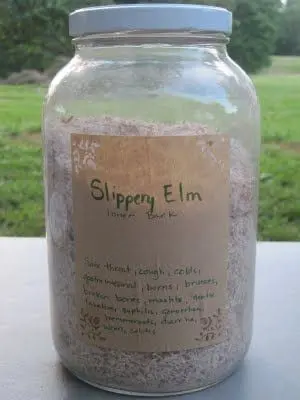 the jar of herbal plant ticture on a table